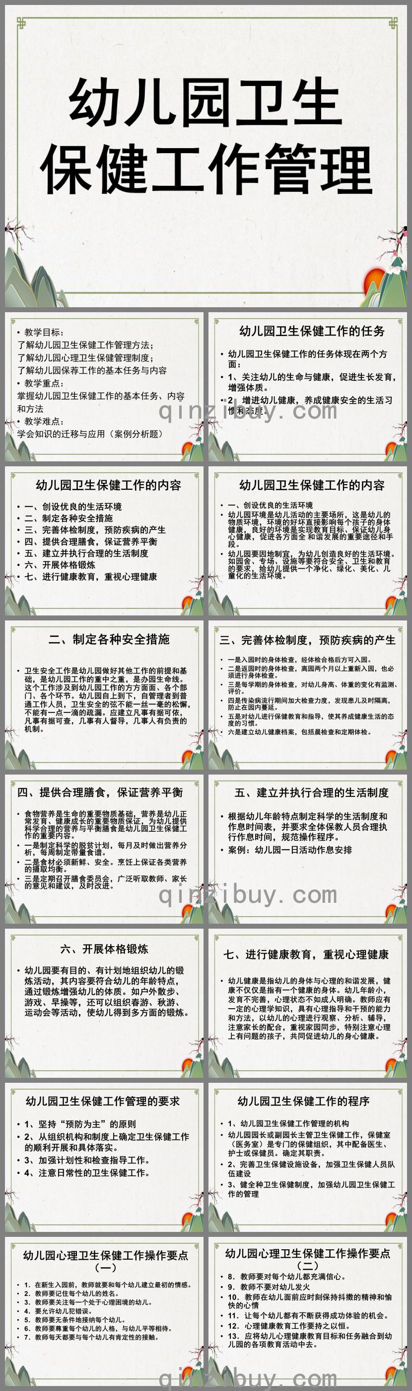 幼兒園衛生保健工作管理PPT課件