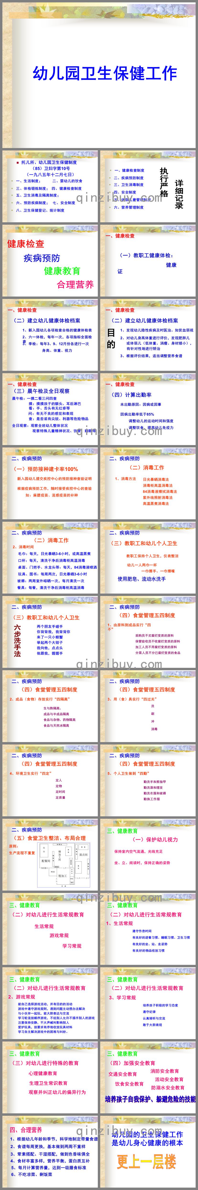 幼兒園衛生保健工作PPT課件
