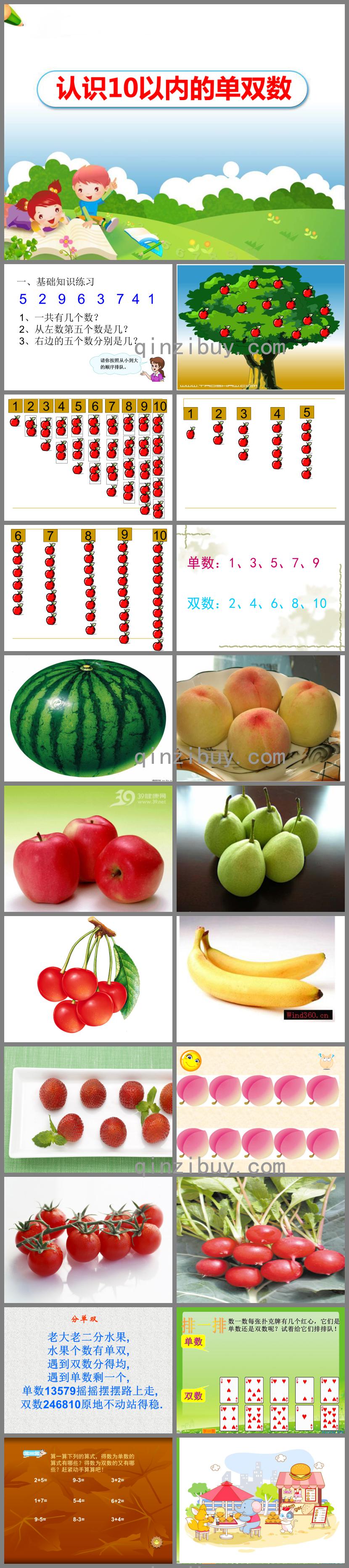 大班數(shù)學(xué)認(rèn)識(shí)10以內(nèi)的單雙數(shù)PPT課件