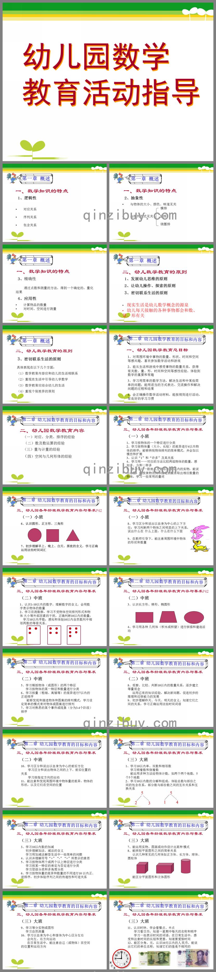 幼兒園數學教育活動指導PPT課件
