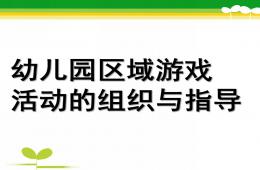 幼兒園區域活動指導學習PPT課件