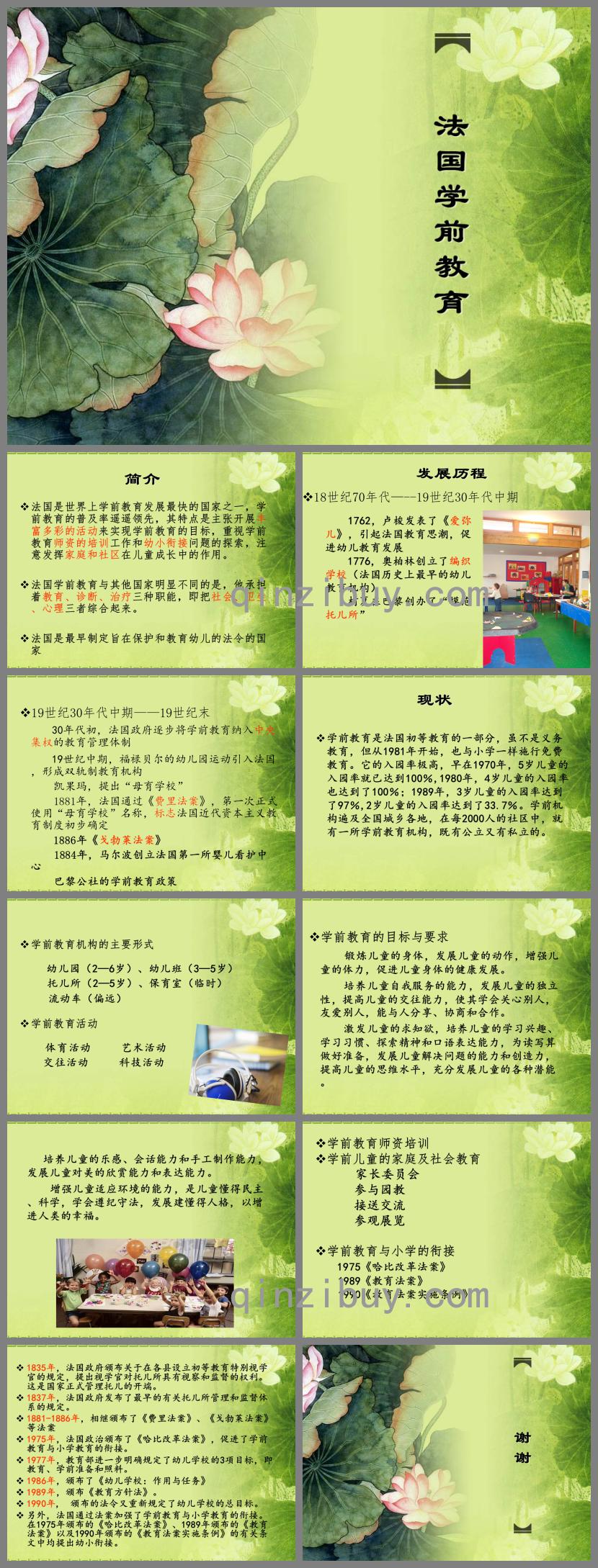 法國學前教育發展與現狀PPT課件