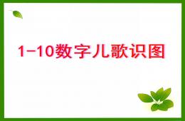 幼兒園數學1-10數字兒歌識圖PPT課件