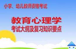 幼兒、小學教師資格考試教育心理學考試大綱及復習知識要點PPT課件