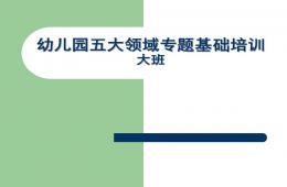 幼兒園大班五大領域培訓PPT課件