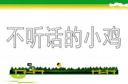 小班語言不聽話的小雞PPT課件