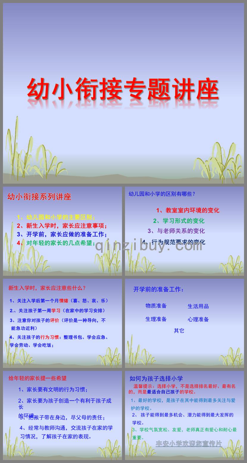 幼小銜接專題講座PPT課件