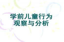 幼兒園兒童行為觀察與分析PPT課件