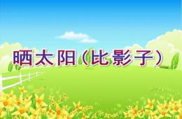 小班綜合曬太陽(比影子)PPT課件