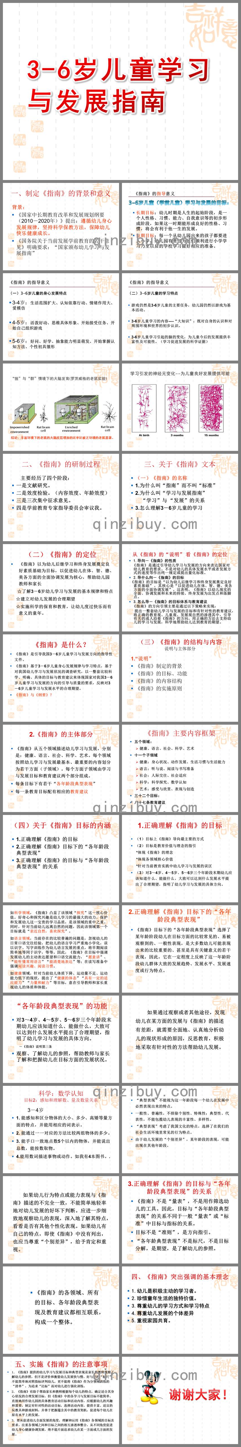 幼兒園3-6歲兒童學(xué)習(xí)與發(fā)展指南課件PPT