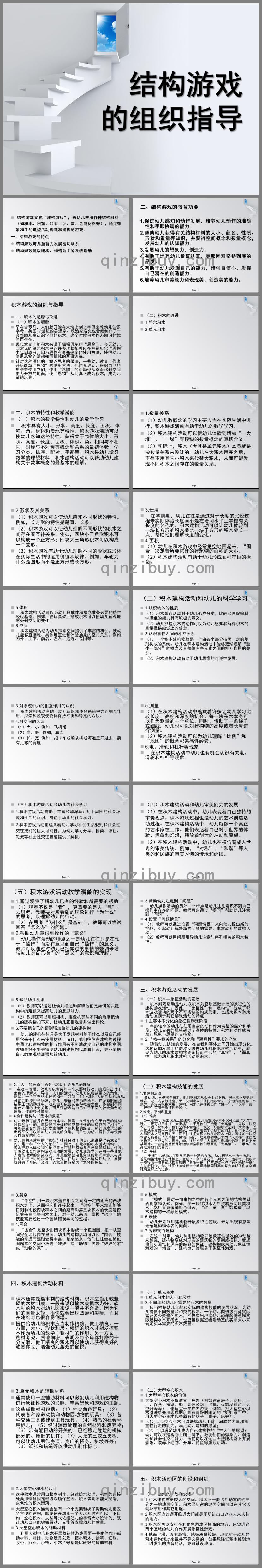 幼兒園結(jié)構(gòu)游戲的組織指導(dǎo)PPT課件
