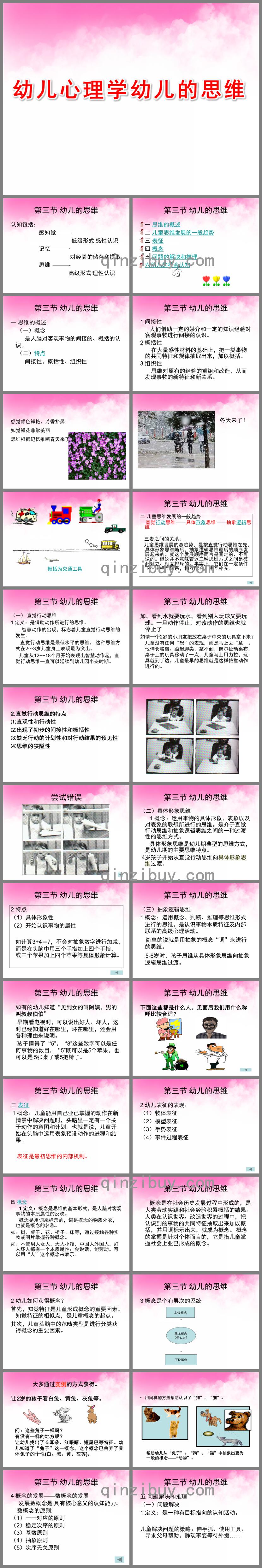 幼兒心理學幼兒的思維PPT課件
