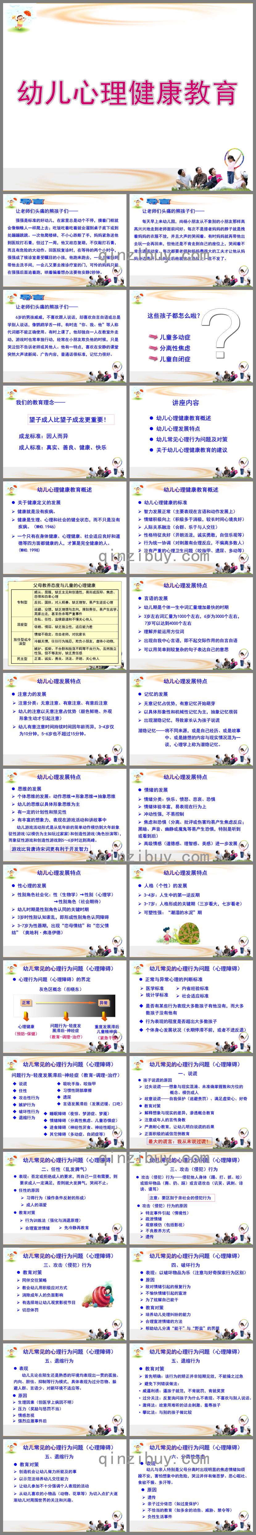 幼兒心理健康教育分析PPT課件
