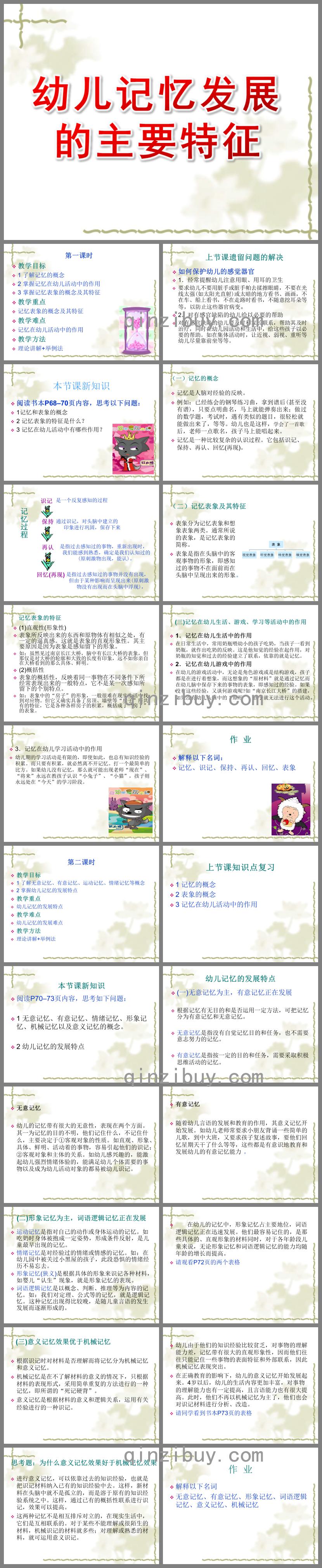 幼兒記憶發(fā)展的主要特征PPT課件
