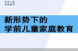 新形勢下的學(xué)前兒童家庭教育PPT課件