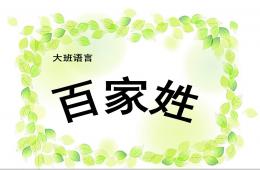 大班語(yǔ)言百家姓PPT課件