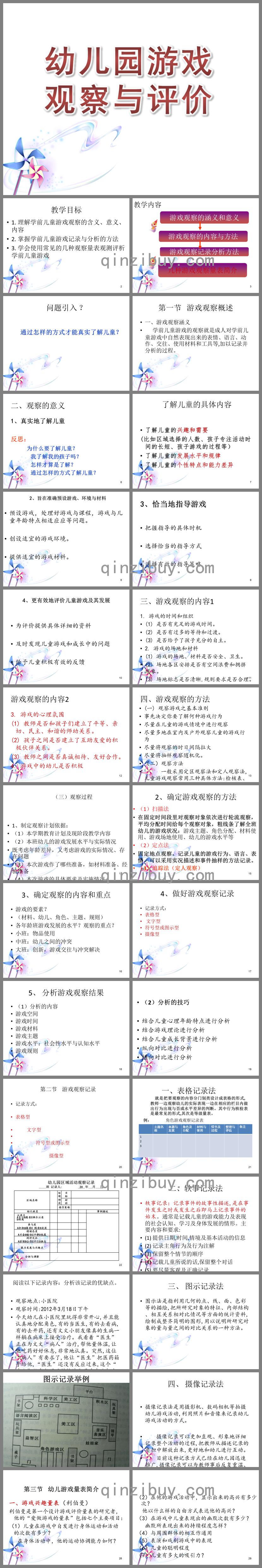 幼兒園游戲觀察與評價PPT課件