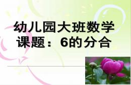 大班數學公開課6的分合PPT課件