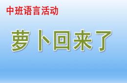 中班語言說課稿蘿卜回來了PPT課件