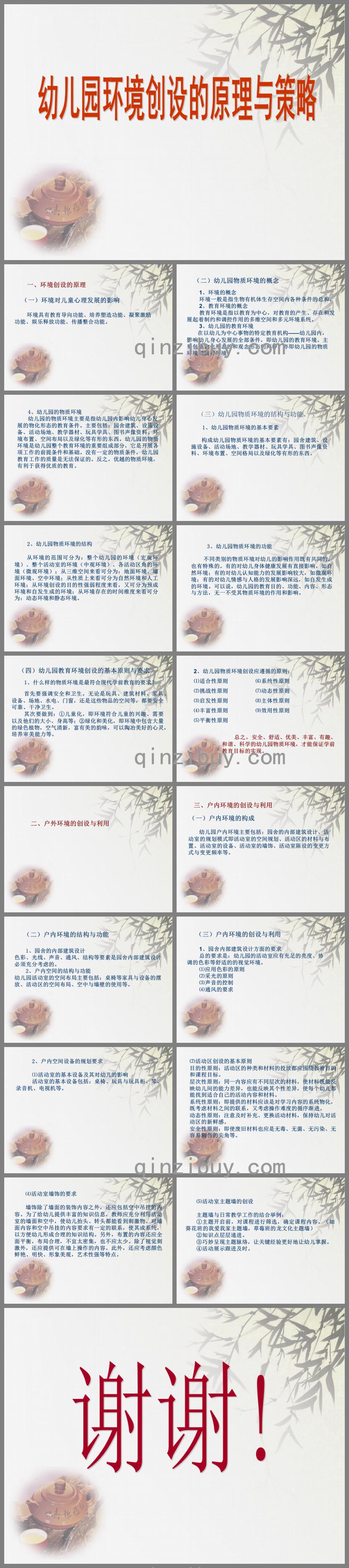 幼兒園環境創設的原理與策略PPT課件