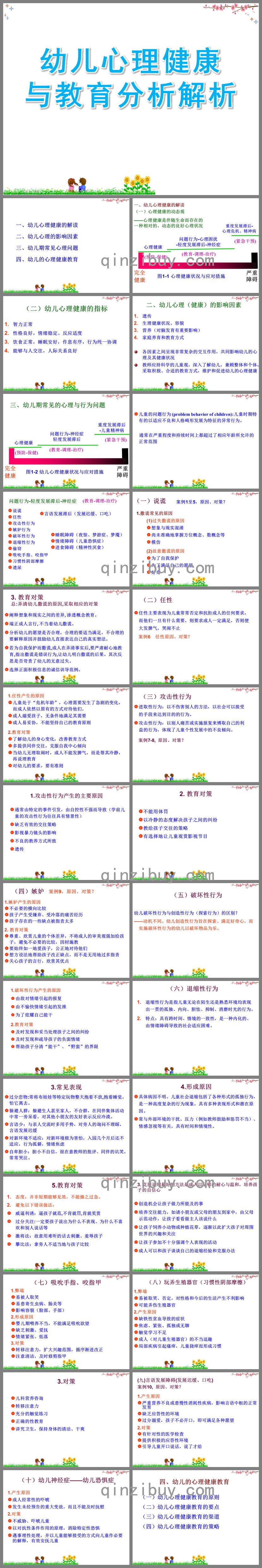 幼兒心理健康與教育分析解析PPT課件