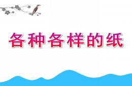 大班科學各種各樣的紙PPT課件