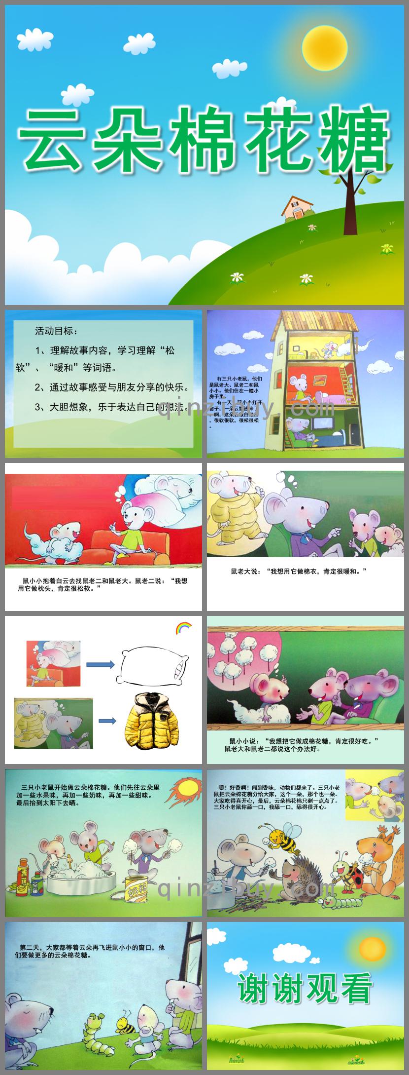 小班語言公開課云朵棉花糖PPT課件