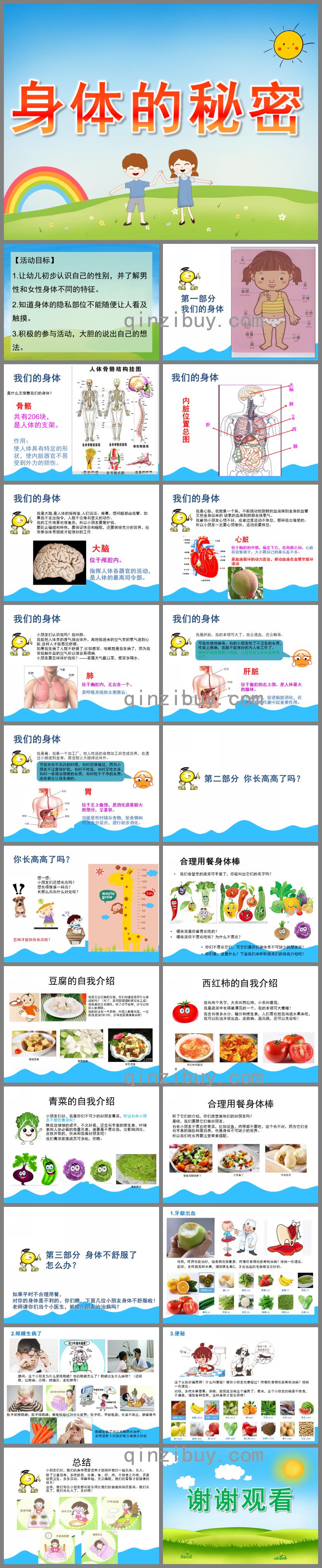 大班健康身體的秘密PPT課件