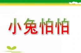 中班語言小兔怕怕PPT課件