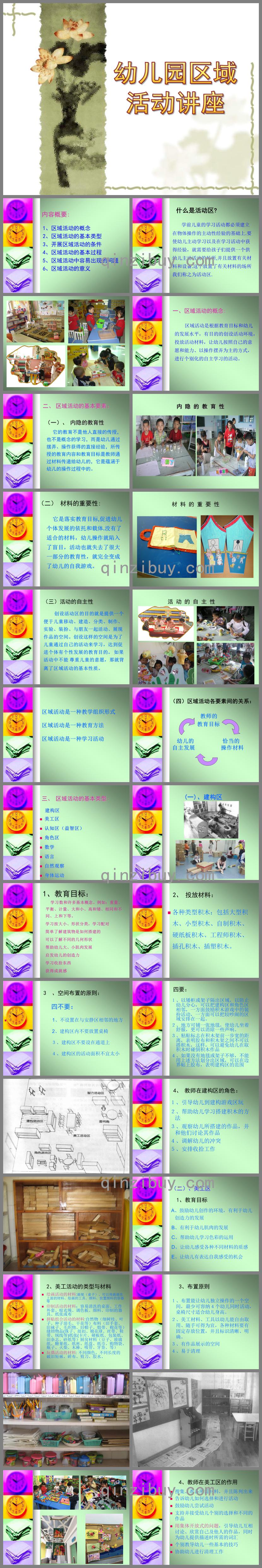 幼兒園區域活動講座文稿PPT課件