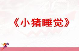 小班音樂小豬睡覺PPT課件歌曲