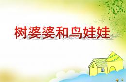中班語言活動樹婆婆和鳥娃娃PPT課件配音音樂