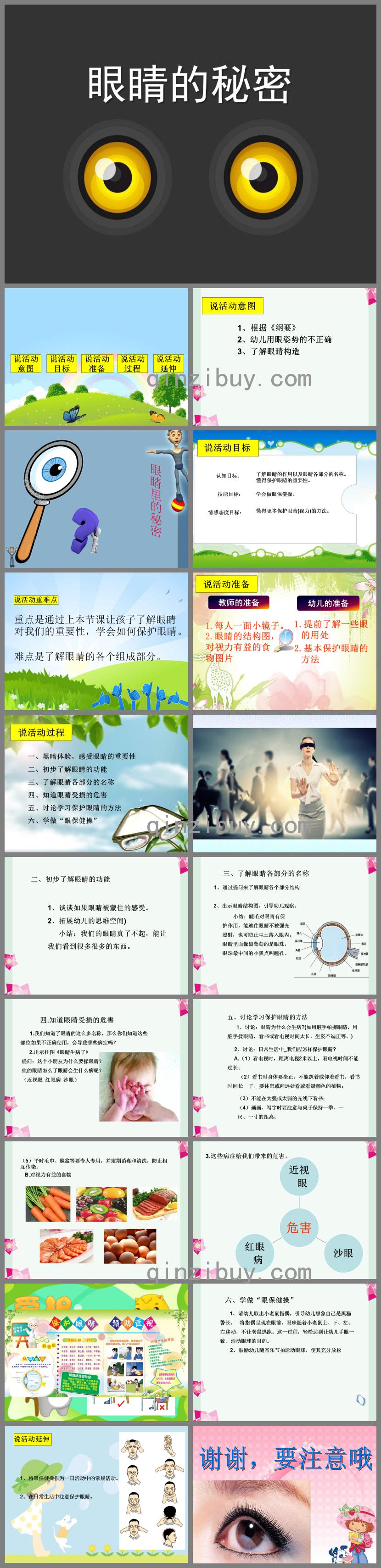 大班健康說課眼睛的秘密PPT課件