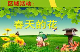 中班區(qū)域活動(dòng)春天的花PPT課件
