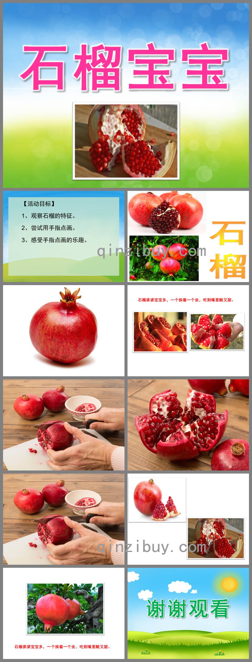 小班美術(shù)石榴寶寶PPT課件