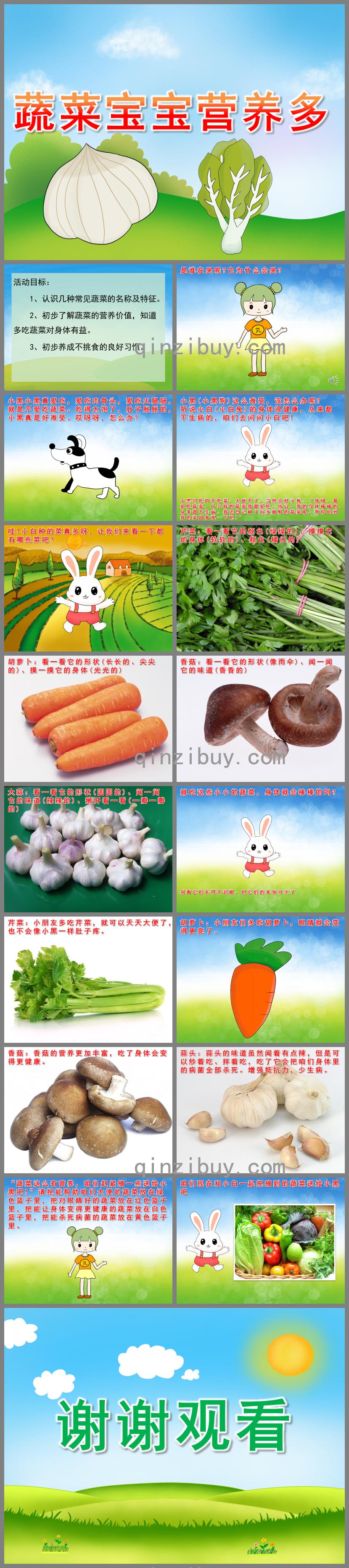 小班健康蔬菜寶寶營養(yǎng)多PPT課件音頻
