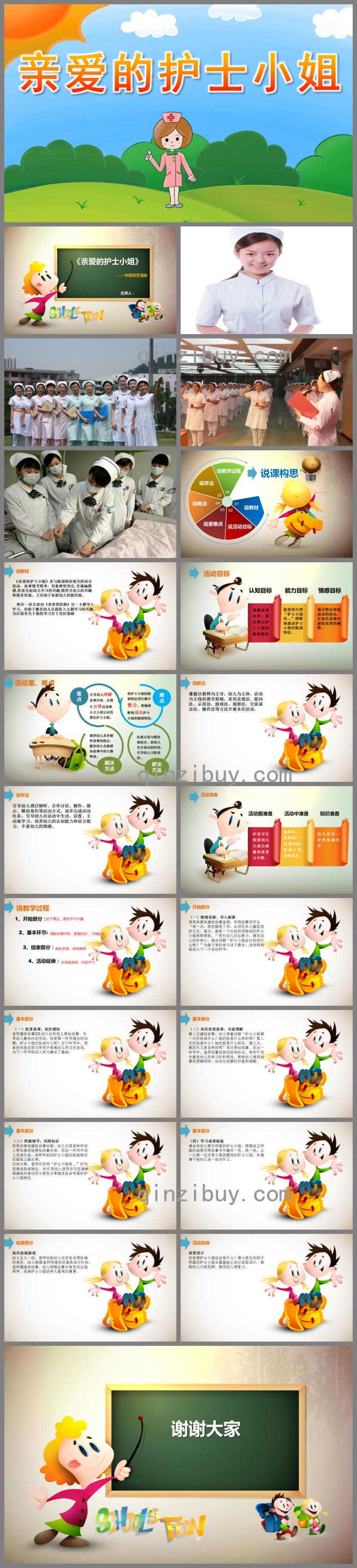 中班語(yǔ)言說課稿親愛的護(hù)士小姐PPT課件