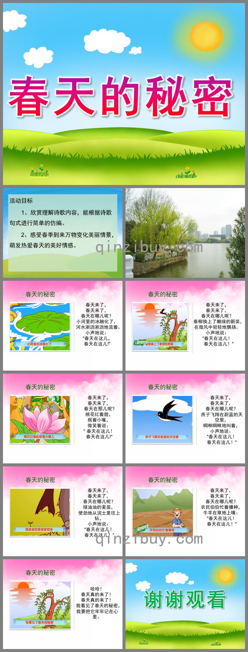 中班語言詩歌春天的秘密PPT課件