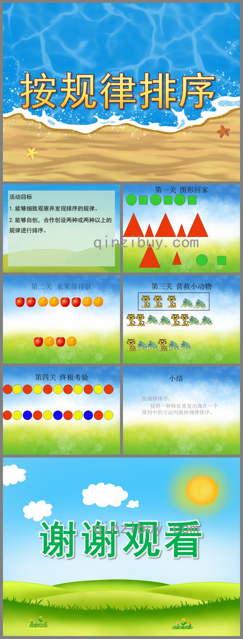 幼兒園按規律排序PPT課件