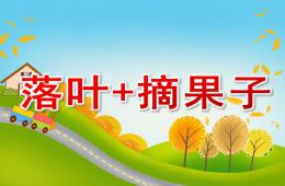 中班語言落葉+摘果子PPT課件教案
