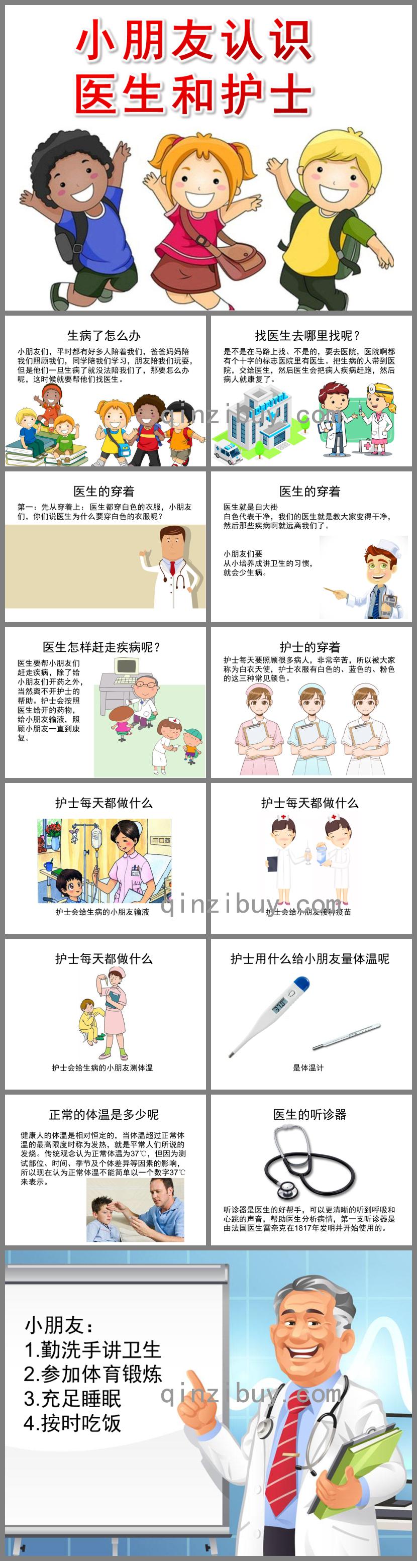 大班健康小朋友認識醫生和護士PPT課件