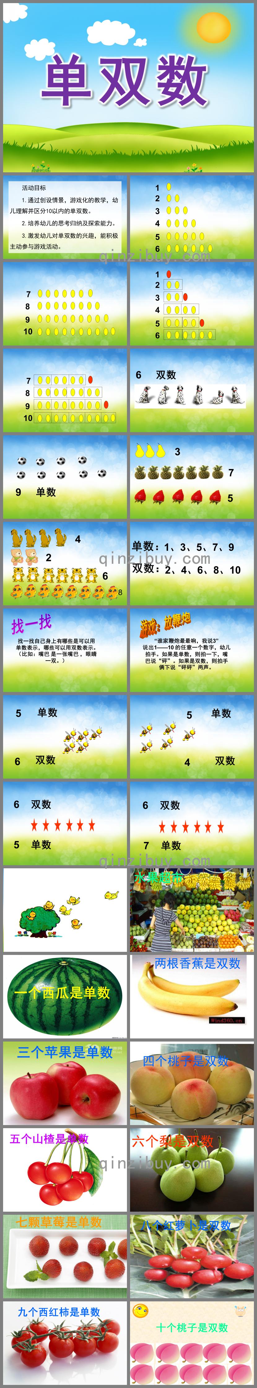 大班單雙數PPT課件