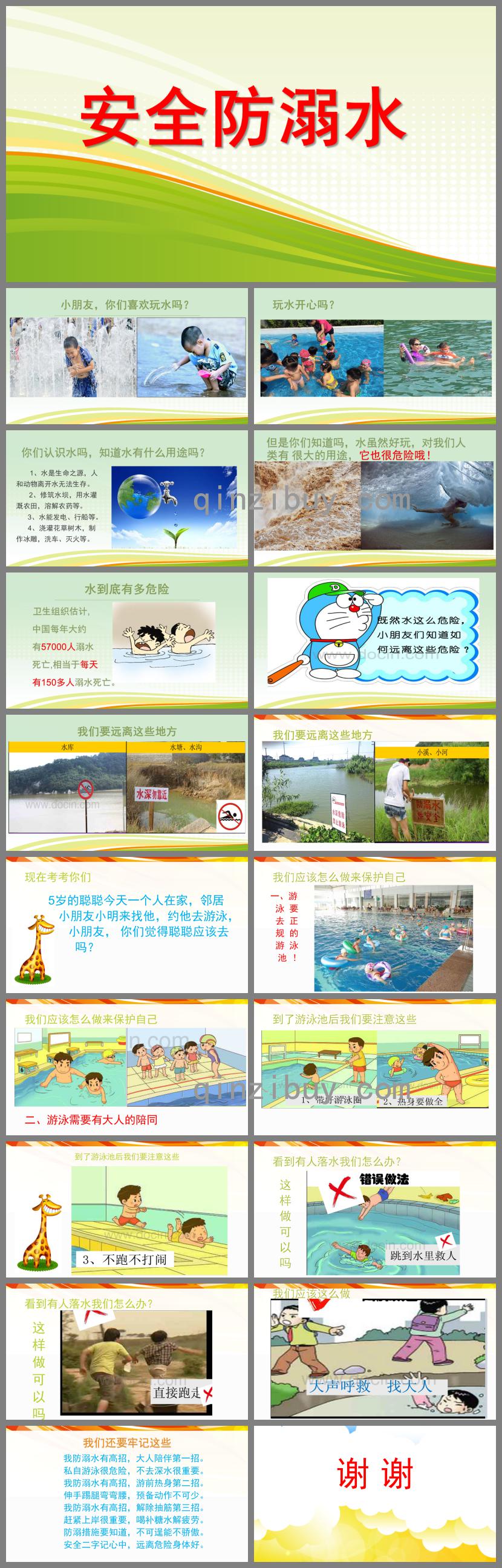 幼兒園安全防溺水PPT課件