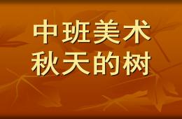 中班美術(shù)秋天的樹PPT課件