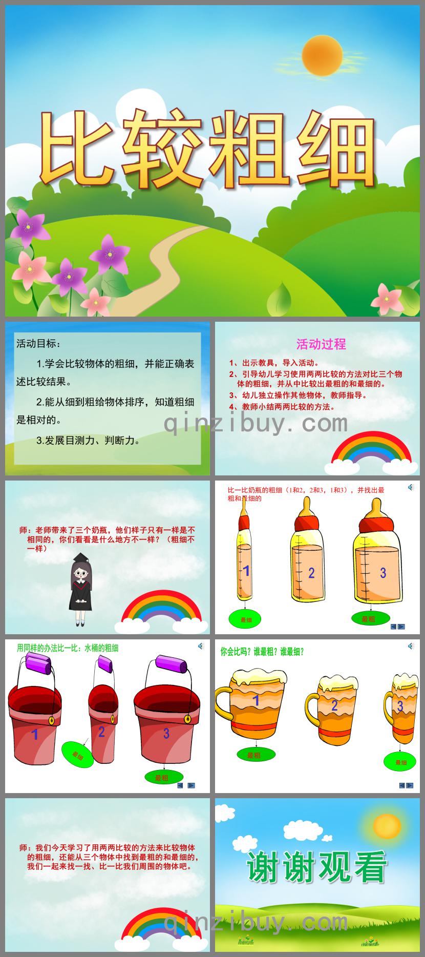 幼兒園數學活動比較粗細PPT課件