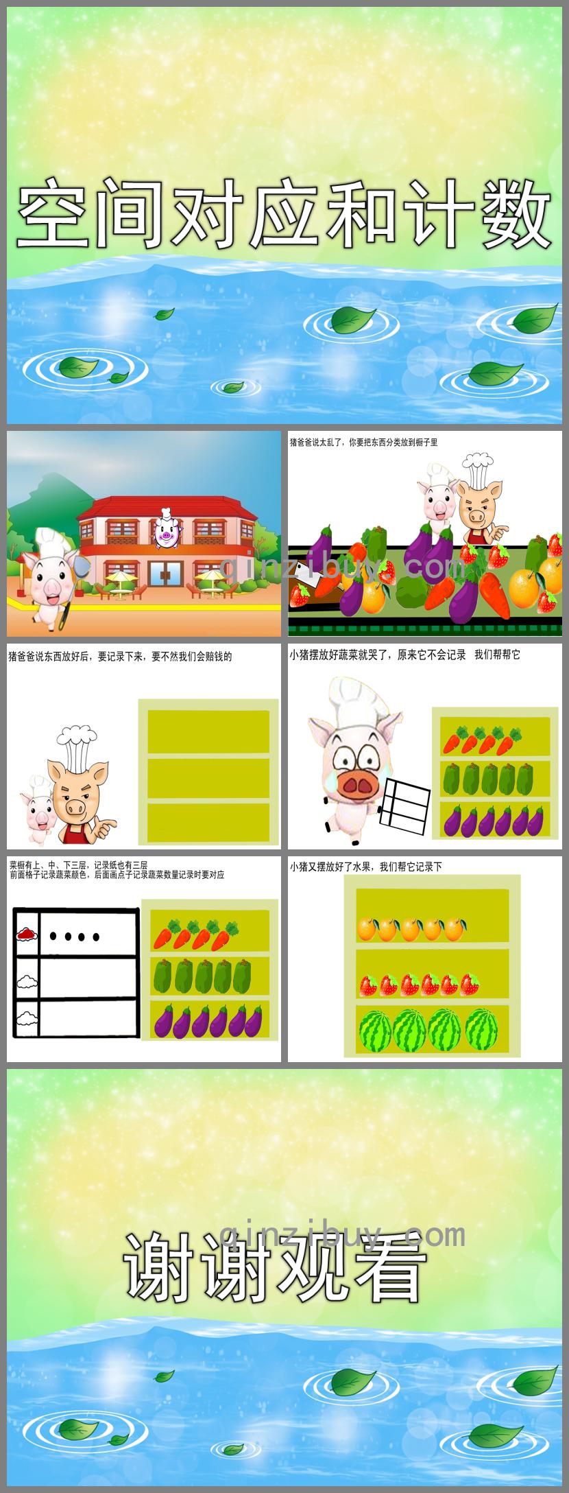 中班科學空間對應和計數PPT課件