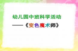 中班科學(xué)活動變色魔術(shù)師PPT課件