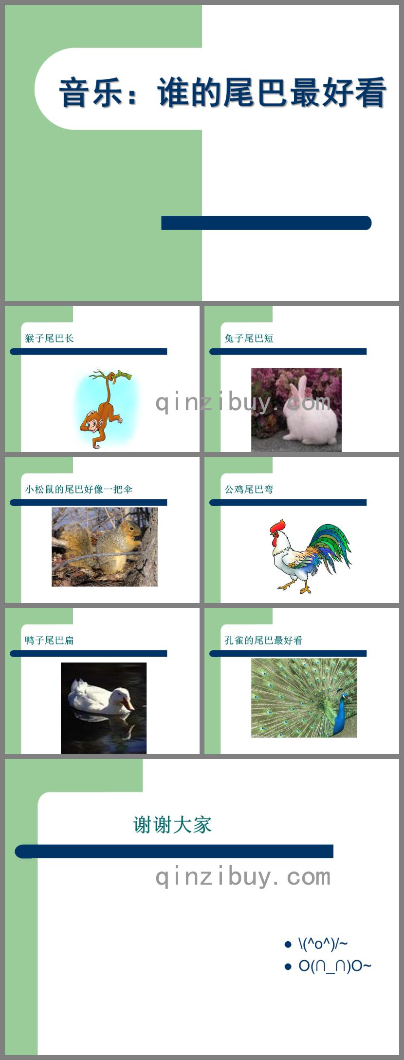 中班音樂活動誰的尾巴最好看PPT課件