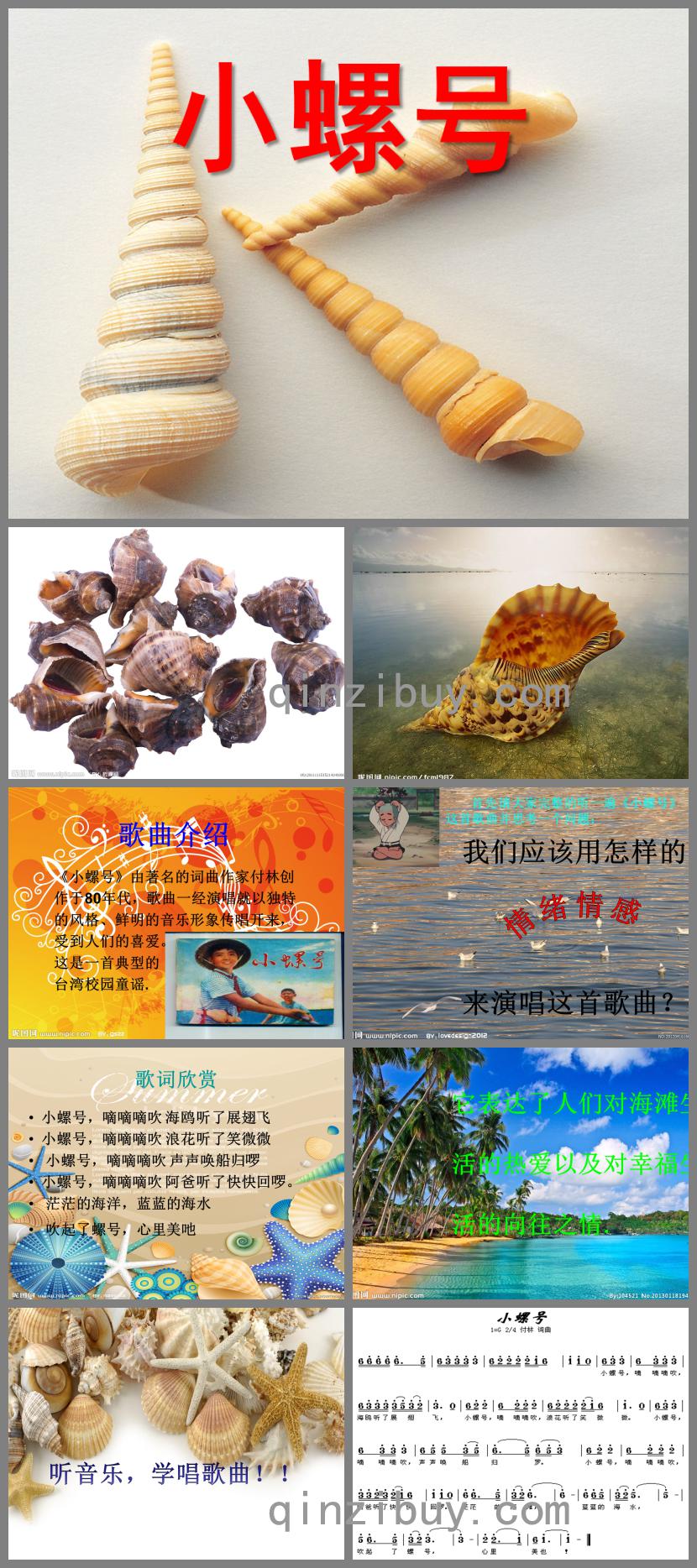 大班音樂小螺號PPT課件歌曲