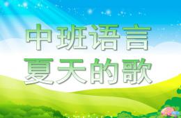 中班語言夏天的歌PPT課件